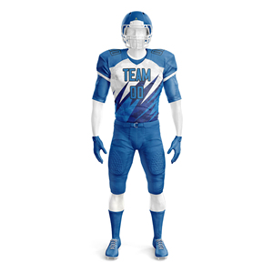 Camiseta de Fútbol Americano Team 00, Cuello en V, Manga Corta, Absorbe la Humedad, Ajustada, Unisex, Uniforme Sublimado, Azul Gris, 100% Poliéster - Product Image 4