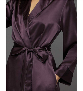 เสื้อคลุมสั้นผ้าไหมแท้ 100% สำหรับผู้หญิง รุ่น The Solid Splendid ชุดนอนเซ็กซี่ - Product Image 6
