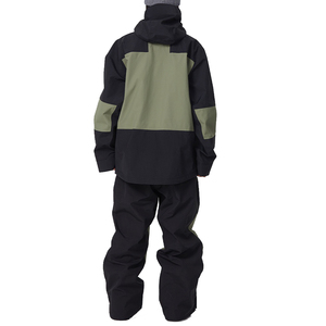 Traje de esquí para mujer con bloques de color, chaqueta impermeable con capucha y conjunto de pantalones, aislamiento sintético, 100% poliéster, ropa para la nieve - Product Image 4