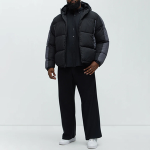 Veste matelassée unisexe personnalisée de haute qualité, style décontracté, col montant brillant, à capuche, vente en gros, toutes tailles - Product Image 2