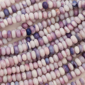Perles de pierres précieuses opale disco lavande ombrée, 16 pouces, 6 mm - 9 mm, opale disco violette, perles d'opale pour la création de bijoux - Product Image 3