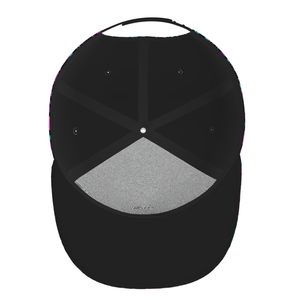 Gorra Snapback de 6 Paneles con Diseño Abstracto de Salpicaduras, Ajustable, Unisex, Estilo Urbano, Negra, Rosa, Verde Azulado, Impresión Digital, Material de Malla - Product Image 5