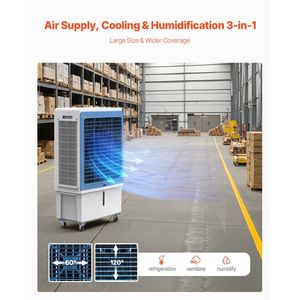 Raffrescatore d'Aria Portatile 4129 CFM con Serbatoio d'Acqua da 12,7 Galloni e Telecomando, Ventilatore di Raffreddamento Evaporativo con Timer 12H - Product Image 2