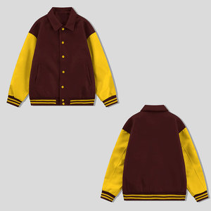 Genuine Leather Made Custom Collar Design Men Varsity Jacket Custom Pattern Quick Dry Material Made Men Varsity Jacket - Product Image 6