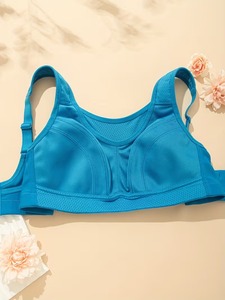 Wide Band Sport Bra | Lifting <b>Compression</b> Gym Bralette | Premium Elasticity Performance Training Sportswear Crop <b>Top</b> - Product Image 3