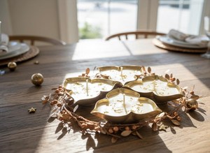 Golden Metal <b>candlestick</b> <b>holder</b> Durable aromatherapy candle <b>holder</b> Three-piece <b>candlestick</b> set Golden Metal Tea Light <b>Holder</b> - Product Image 5
