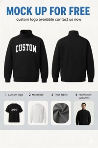 Sweat-shirt oversize pour femme, col montant, en molleton, 100% coton, confortable, doux, épais, respirant, style urbain décontracté - Product Image 5