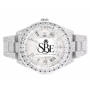 Reloj de Diamantes Hip Hop Cuadrado Simple de Acero Inoxidable con Moissanita para Hombre, Resistente al Agua, Elegante, Movimiento de Cuarzo, al Mejor Precio - Product Image 1