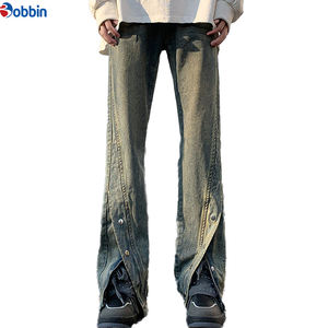 Jeans de Moda Hip Hop Casuales de Alta Calidad para Hombre, Personalizables, Ajustados, con Botones Laterales, para Primavera - Product Image 1