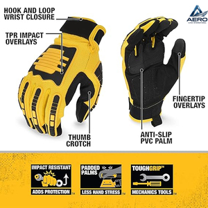 Guantes de Seguridad TPR para Mecánicos y Construcción, Guantes de Trabajo de Alta Visibilidad Anti-Impacto, Equipo de Protección Multiusos Duradero - Product Image 3