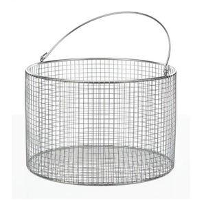 Classic Design Metal Wire <b>Storage</b> <b>Basket</b> Circle Shape With Handle Simple Style Multi-Purpose Neatening Organizer - Product Image 1