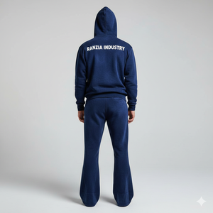 Sudadera con capucha pesada con cremallera para hombre RANZIA, diseño vintage con lavado ácido y pedrería DTG. Sudadera con capucha con cremallera para hombre RANZIA de alta gama con lavado ácido y efecto desgastado. - Product Image 2