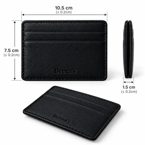 Beena's Genuine <b>Leather</b> Fashion Embossed Card Holder Game Cards Card Binder Function Multi-Function Use <b>Black</b>/Red/Brown Colors - Product Image 2