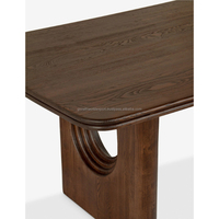 Table de salle à manger pliable en bois de manguier massif de style européen moderne, mobilier commercial écologique pour salon et bar à domicile