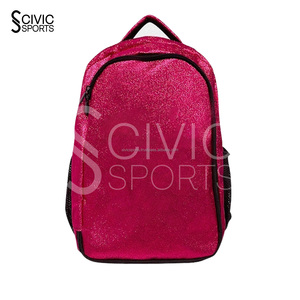 Sac à dos à panneaux pailletés avec fermeture éclair, en polyester, disponible en OEM pour femmes, adolescentes et équipes de cheerleading - Product Image 4