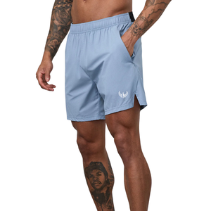 Shorts de sport décontractés pour hommes, écologiques, bleu glace, en maille respirante, avec cordon de serrage à la taille, pour l'entraînement et le fitness - Product Image 1