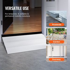 Rampa per Soglia Porta in Alluminio da 3 Pollici, Capacità di Carico 800 Libbre, Accessibile per Sedie a Rotelle, con Rampa Regolabile - Product Image 6