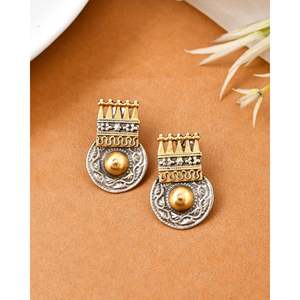 Pendientes de Plata Meera Jaipur Mukut Fine Stud, Colección Plata - Product Image 2