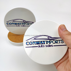 Sublimation Printed Blank Rectangle Classic Eco-Friendly Car Cup <b>Ceramic</b> <b>Coasters</b> Cork Drinks Holder Custom Paint Design Cheap - Product Image 3