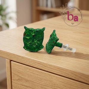 Ba Green Owl Shape Cast Iron Modern <b>Cabinet</b> Knob and <b>Handle</b> for Bedroom <b>Bathroom</b> Dresser and Home Bar Furniture - Product Image 5