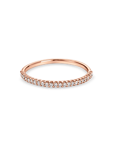 แหวนเพชรทรงกลมแบบครึ่งวง แหวนแต่งงานเพชรเพาะเลี้ยงในห้องปฏิบัติการ ทำจากทองคำ 18K สีเหลือง ขาว ชมพู และแพลตตินัม - Product Image 3