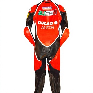 ชุดแข่งรถจักรยานยนต์ Giovanni Bussei WSBK รุ่น Rucati 1 ชิ้น ทำจากหนังวัว/หนังจิงโจ้ สำหรับขับขี่มอเตอร์ไซค์บนสนาม/ขี่มอเตอร์ไซค์ทั่วไป ชุดจั๊มสูท/ชุดสำหรับนักขี่มอเตอร์ไซค์ระดับมืออาชีพ - Product Image 2