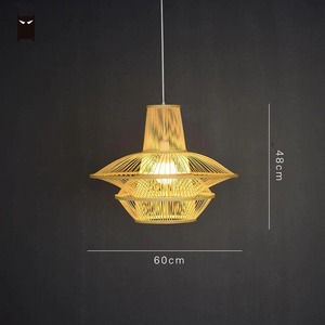 โคมไฟหวายสานแฮนด์เมดสำหรับตกแต่งบ้านร้านอาหารโรงแรม100% เป็นมิตรกับสิ่งแวดล้อมขายส่งสไตล์ชนบทและเอเชีย - Product Image 2