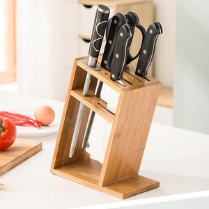 Porte-couteau en bambou biologique fabriqué à la main support organisateur de couteaux de cuisine en bois durable fabriqué au Vietnam - Product Image 4