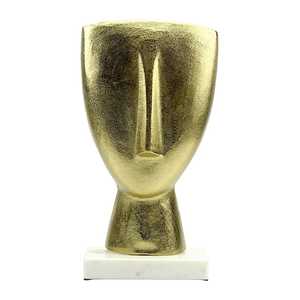 Jaffs Exports 26cm H X 23cm W X 18cm L Aluminium Abstract Gold Bird Sculpture Handmade Eco-Friendly Durable Modern Contemporary - Product Image 1