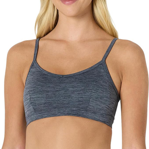 Trendy Denim Blue Seamless Bralette Womens Sports <b>Bra</b> <b>Thin</b> <b>Strap</b> Low Impact Yoga <b>Bra</b> for Everyday Wear - Product Image 1
