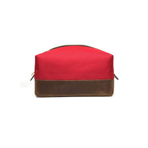 Stylish Leather Canvas Toiletry Bag Men Wash Grooming Cosmetic <b>Shaving</b> Organizer Travel Dopp <b>Kit</b> - Product Image 3