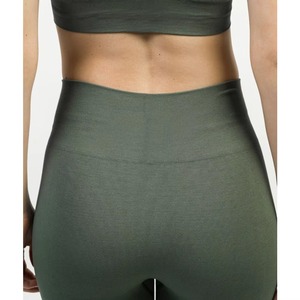 Leggings de Cintura Alta, Largos, Color Verde Sólido, Tejidos en Spandex, Elásticos, para Mujer, para Hacer Ejercicio, Básicos, para Todas las Temporadas - Product Image 6