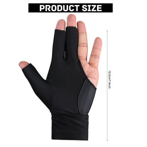 Best Selling Quality Adjustable Wrist <b>Pool</b> Snooker <b>Gloves</b> Quick-dry Breathable Plain Dyed Full Finger Pull No Snooker <b>Gloves</b> - Product Image 2