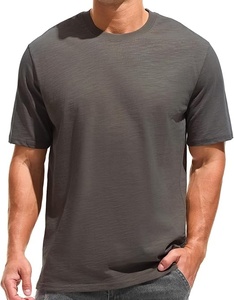 Camiseta Básica de Algodón de Lujo, Minimalista, Premium, Lisa, Personalizable, Suave, Transpirable, Cómoda, Unisex, Ropa de Moda OEM - Product Image 6