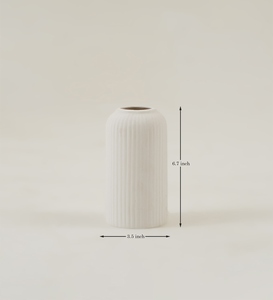 Jarrón de Cerámica Minimalista con Acabado Mate y Diseño Acanalado, Decoración de Mesa, 8-16 Pulgadas de Alto, 4-8 Pulgadas de Ancho - Product Image 2