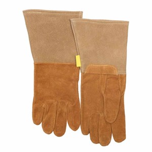 Gants de soudage TIG en cuir de vachette pleine fleur, haute qualité, résistants à l'abrasion et à la chaleur, pour la lutte contre les incendies, la boulangerie et le barbecue - Product Image 1