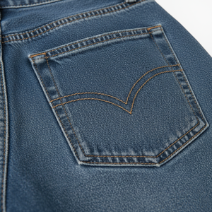 Jeans en denim vintage américain pour hommes et femmes, taille mi-haute, coupe droite ample, décontracté, délavé moyen, streetwear, polyester/coton - Product Image 4