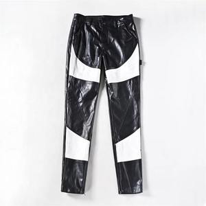 PIHA SPORTS Men's Leather Pants Straight Leg High Waist Flat Front Zipper Fly Casual <b>Trousers</b> <b>Waterproof</b> <b>Breathable</b> Outdoor - Product Image 1