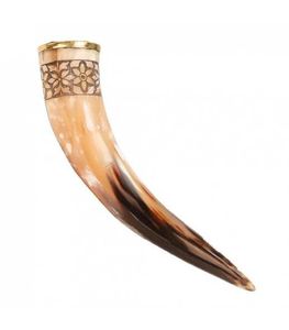 แก้วน้ำทำมือจากเขาควายธรรมชาติขัดเงา แก้วน้ำแบบไวกิ้งโบราณ สำหรับน้ำ เบียร์ มี้ด แก้วน้ำสไตล์เรียบง่าย - Product Image 4