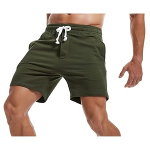 Shorts de sport décontractés pour hommes imprimés sur mesure, 100 % coton, séchage rapide, taille élastique, logo personnalisé - Product Image 2