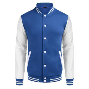Chaquetas Letterman de alta calidad para hombre en color sólido, precio al por mayor, chaqueta de béisbol varsity de invierno con estampado personalizado para hombre - Product Image 4