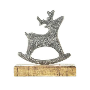 Hot Sale Wood Base Aluminium Top Eco-Friendly Custom Design Hanging Christmas <b>Stocking</b> <b>Holder</b> with Silver Tree Top - Product Image 5