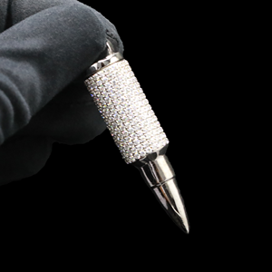 Spike Pendant <b>Charm</b> <b>Silver</b> Plated Alloy Round Brilliant Cut Crystal Rhinestone Micro Insert Hiphop Unisex Gift Jewelry - Product Image 3
