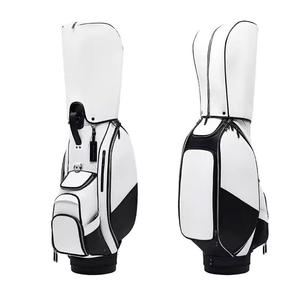 Bolsa de Golf Personalizada con Logotipo, Blanca y Negra, de Cuero PU Impermeable, con Ruedas para Fácil Movilidad, Bagnex - Product Image 2