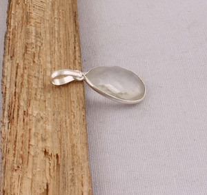 925 Sterling Silver Crystal Pendant Natural Clear Quartz Gemstone <b>Necklace</b> Handmade Artisan Jewelry Wholesale Vintage <b>Boho</b> Style - Product Image 4