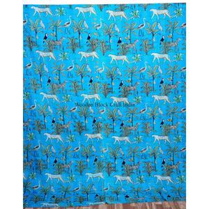 Couverture Kantha indienne faite à la main, vintage, écologique, réversible, brodée, double taille, 100% coton, pour usage domestique - Product Image 1