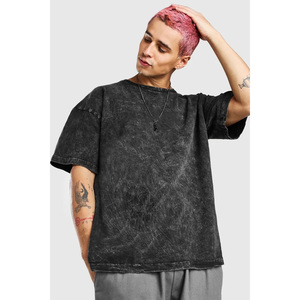 เสื้อยืดลายกรดสำหรับผู้ชายเสื้อยืดสีพื้นมีสไตล์สไตล์ - Product Image 2