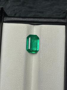 Pierre précieuse naturelle vert émeraude, taille octogonale, pour la fabrication de bijoux - Product Image 4