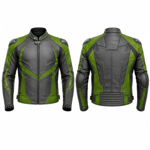 Wholesale Man Moto Riding Motorbike Leather Motorcycle <b>Jacket</b> Clothing <b>Men</b> Waterproof Racing Motor <b>Bike</b> Leather <b>Jackets</b> - Product Image 1