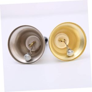 Elegante Campana de Mano de Latón con Mango de Madera para Llamadas en Mostradores de Servicio y Anuncios de Eventos, Sonido Claro Perfecto - Product Image 3